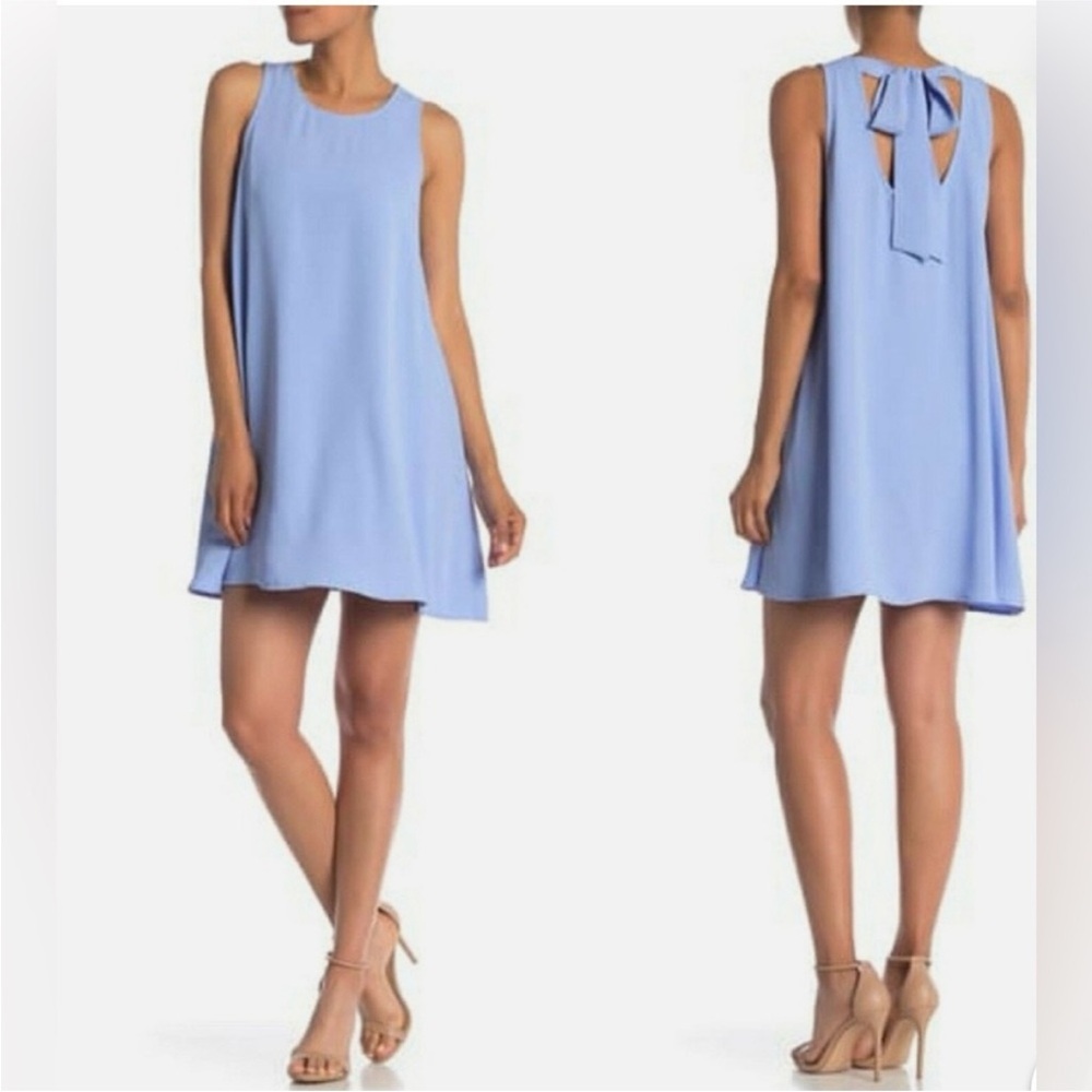 Amanda Uprichard for Le Tote sleeveless bow tie dress Carolina blue size large